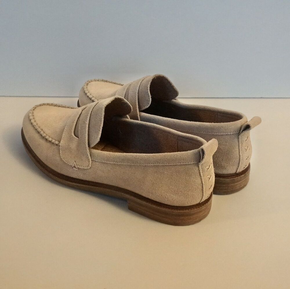 Kelsi Dagger Brooklyn Abner Suede Loafers Whipstitch Penny Womens 10 - Picture 6 of 9